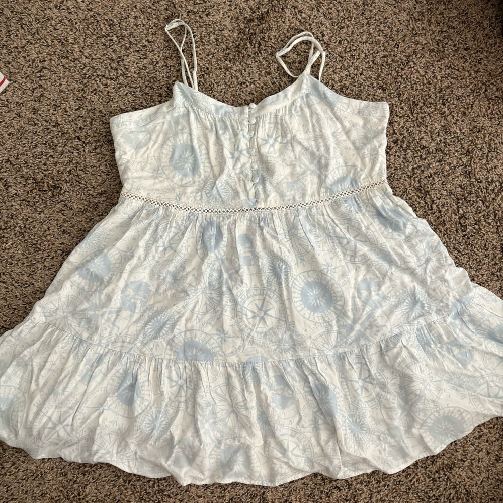 Millibon Sky Blue and White Dress